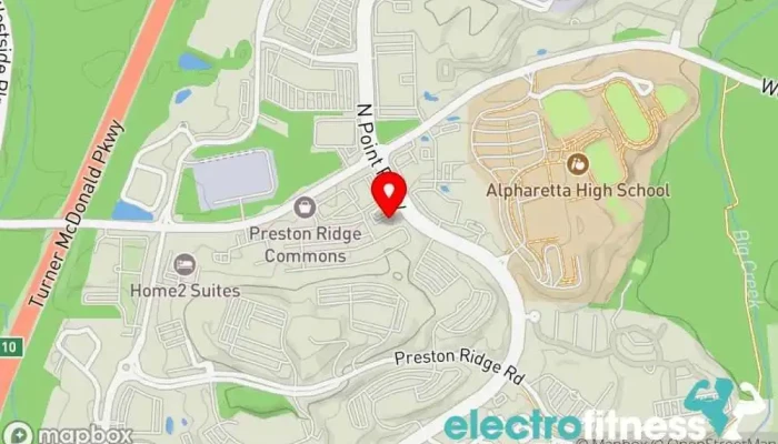 map of 1858 athletic club Gym, Nutritionist, Personal trainer, Physical fitness program in Alpharetta