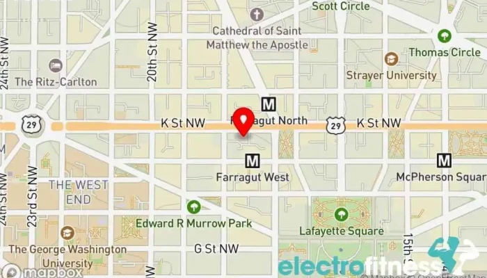 map of 1TO1 FITNESS - K Street NW Personal trainer, Women's personal trainer in Washington