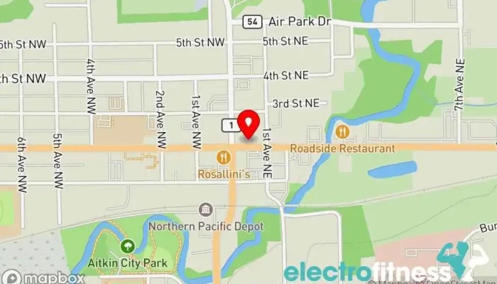 map of 210 Fitness Gym in Aitkin