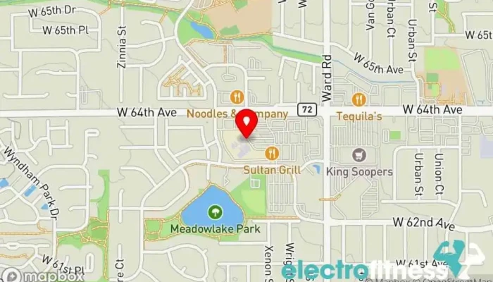 map of 24 Hour Fitness Gym, Fitness center, Indoor cycling, Indoor swimming pool, Personal trainer, Sauna, Yoga studio in Arvada