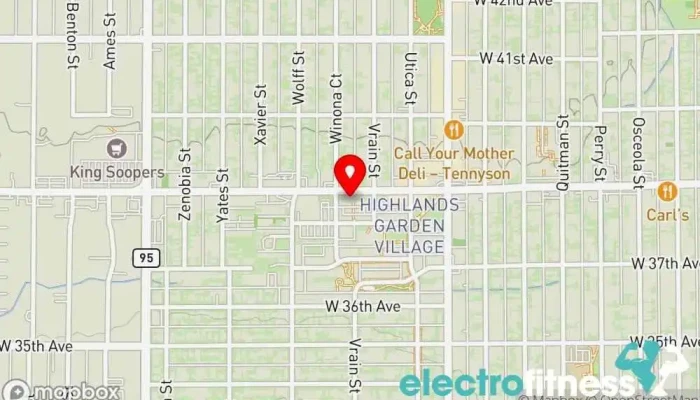 map of 24 Hour Fitness Gym, Fitness center, Personal trainer, Training centre, Yoga studio in Denver