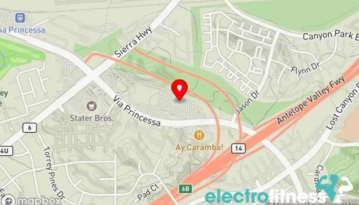 map of 24 Hour Fitness Gym, Fitness center, Yoga studio in Santa Clarita