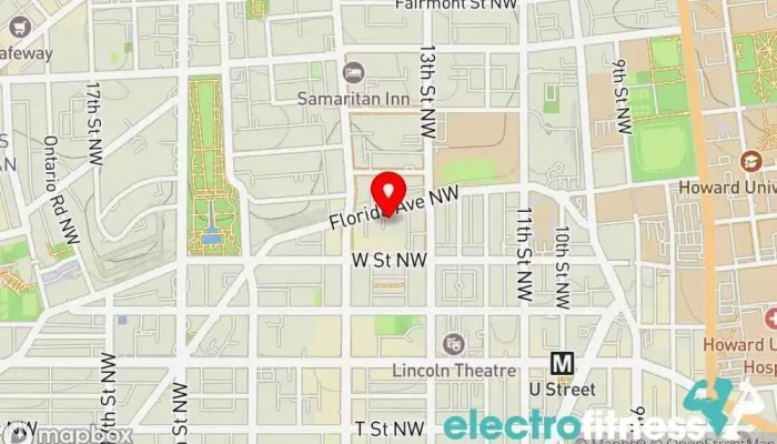map of 305 Fitness DC Physical fitness program, Gym in Washington
