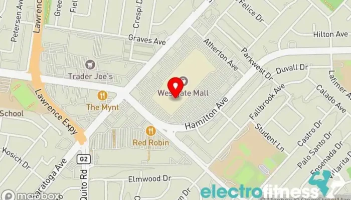 map of 49ers Fit Fitness center, Gym, Personal trainer in San Jose