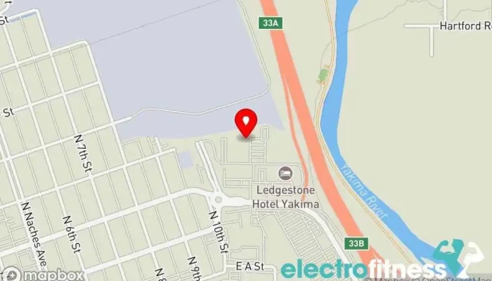 map of 509 Athletics-All Star Cheer and Tumbling Gym Gymnastics center in Yakima
