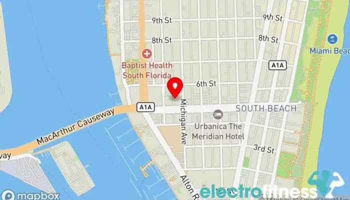 map of 5th St. Gym Boxing gym, Martial arts school, Muay Thai boxing gym in Miami Beach