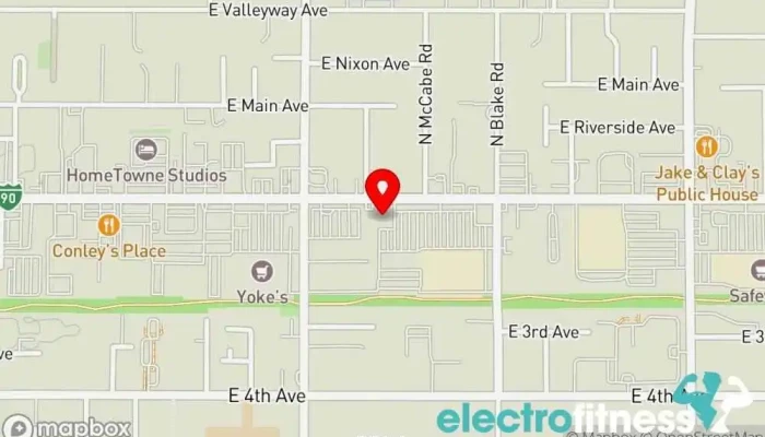 map of 9Round - Spokane Valley Gym, Boxing club, Boxing gym, Fitness center, Kickboxing school, Personal trainer, Physical fitness program in Spokane Valley