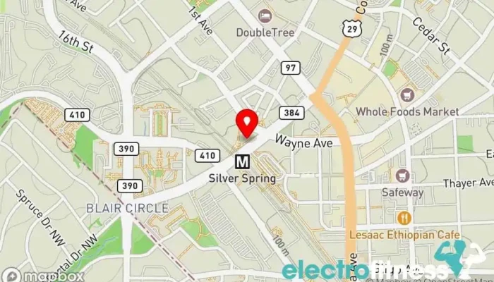 map of 9Round Silver Spring Gym, Boxing club, Boxing gym, Fitness center, Kickboxing school, Personal trainer, Physical fitness program in Silver Spring