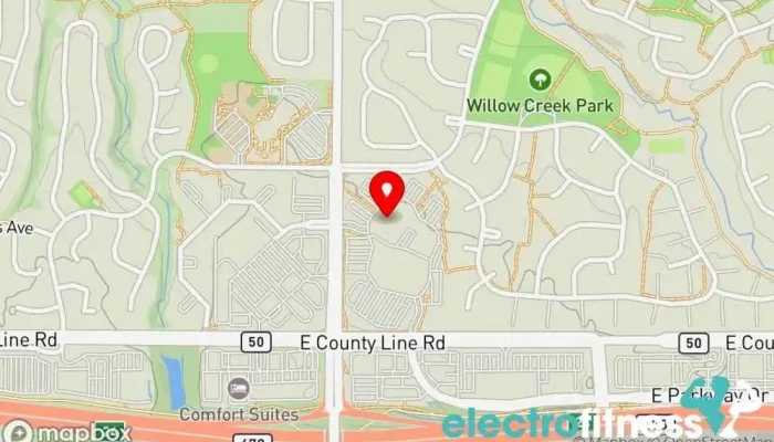 map of A Fine Balance Pilates & Dance Pilates studio in Centennial