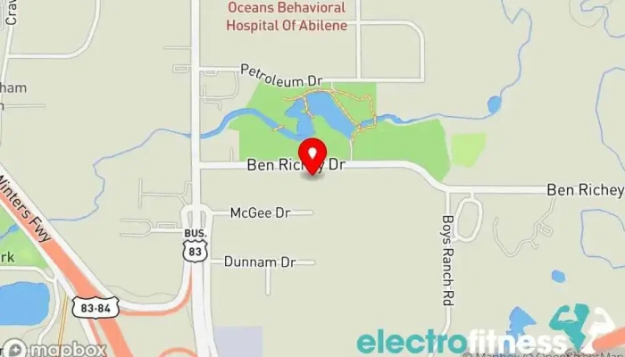 map of Abilene Gymnastics Sport Center Gymnastics center in Abilene