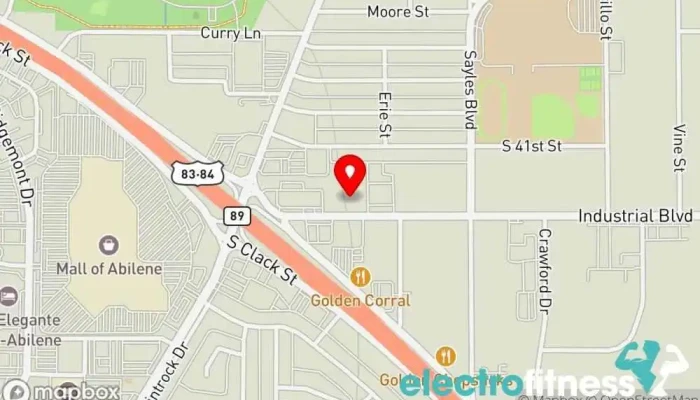 map of Abilene Yoga House + Yoga studio in Abilene