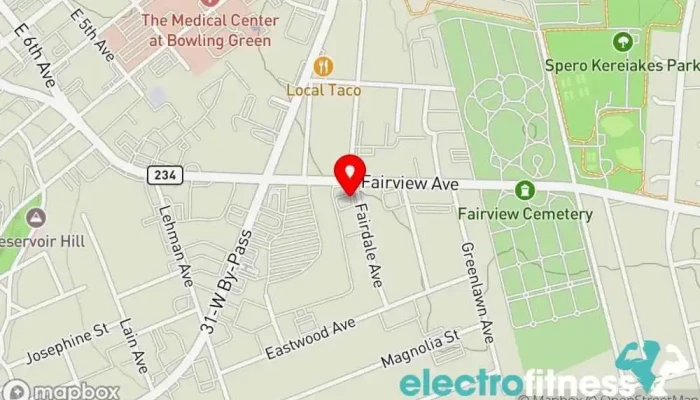 map of Absolutely Pilates Pilates studio in Bowling Green