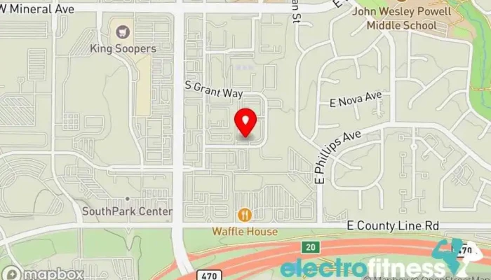 map of Active Athletics Gymnastics center in Littleton