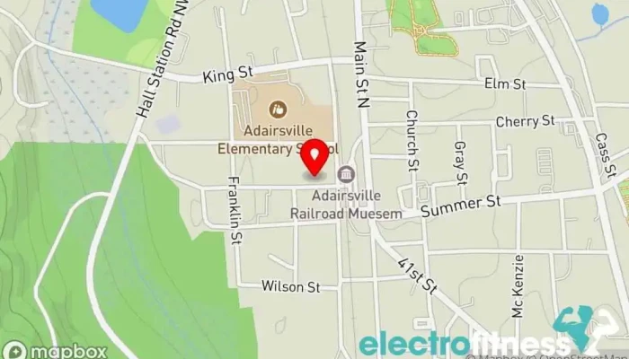 map of Adairsville Strength & Energy Fitness center in Adairsville