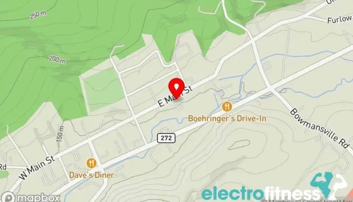 map of Adamstown YMCA Youth organization, Fitness center, Gym in Adamstown