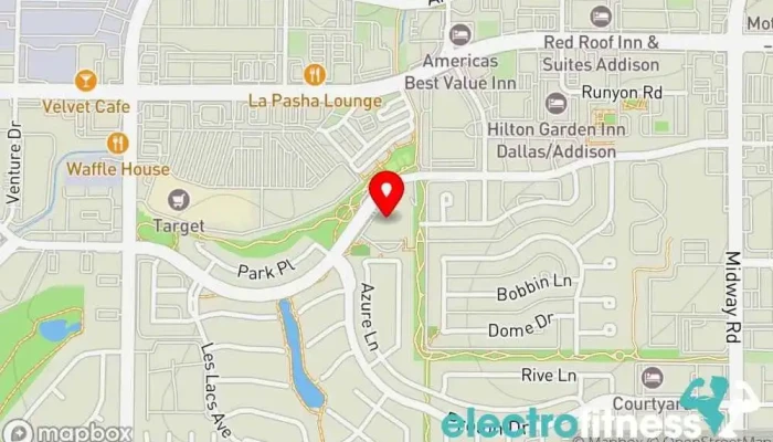 map of Addison Athletic Club Gym in Addison