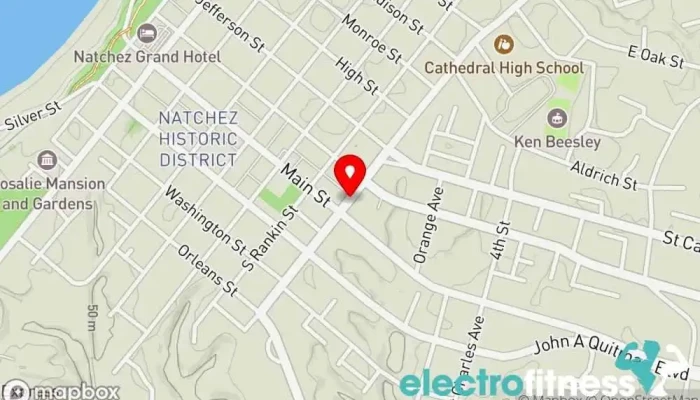 map of Affinity Yoga Yoga studio in Natchez