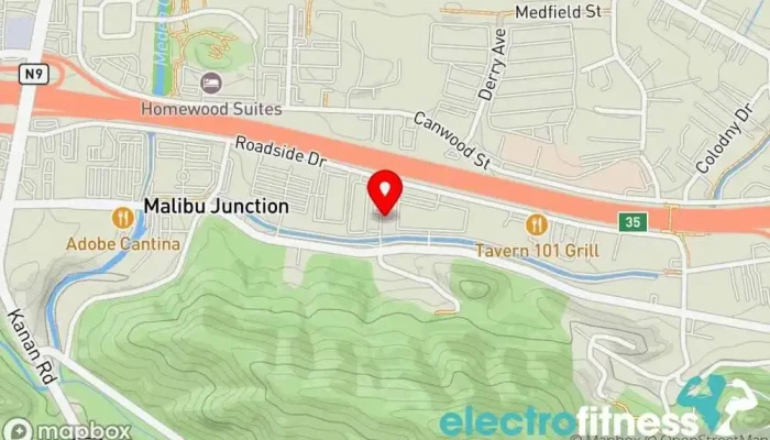 map of Agoura Fitness Gym, Boxing gym, Kickboxing school, Personal trainer in Agoura Hills