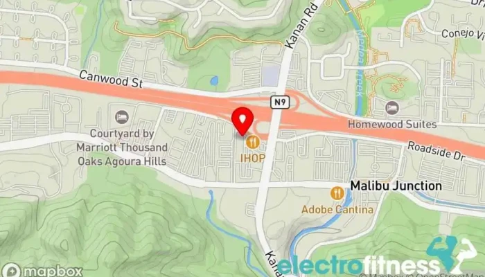 map of Agoura Hot Yoga Yoga studio, Pilates studio in Agoura Hills