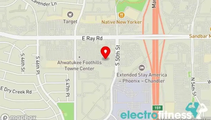 map of Ahwatukee Foothills Towne Center Shopping mall, Business center in Phoenix