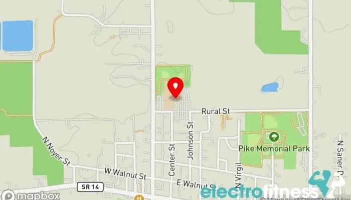 map of Akron Elementary School Elementary school, Public educational institution in Akron