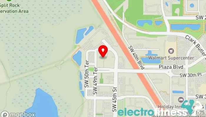 map of Alachua County Sports & Event Center Gym in Gainesville
