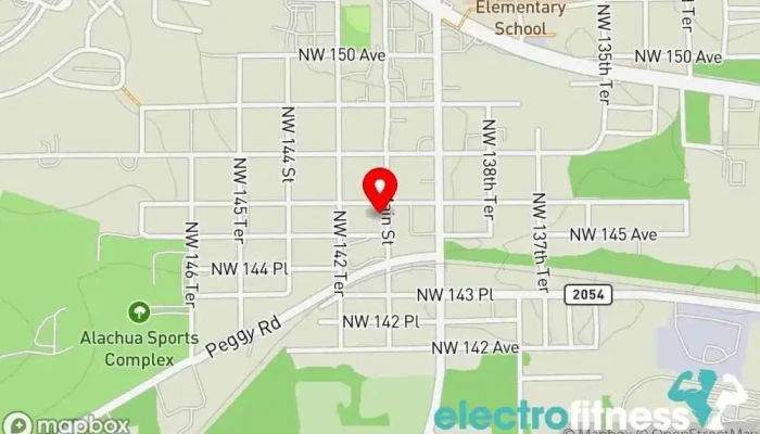 map of Alachua Yoga Center Yoga studio in Alachua