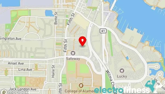 map of Alameda Fitness & Spa Gym in Alameda