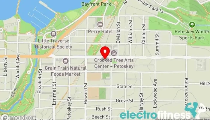 map of Aligned Pilates Pilates studio in Petoskey