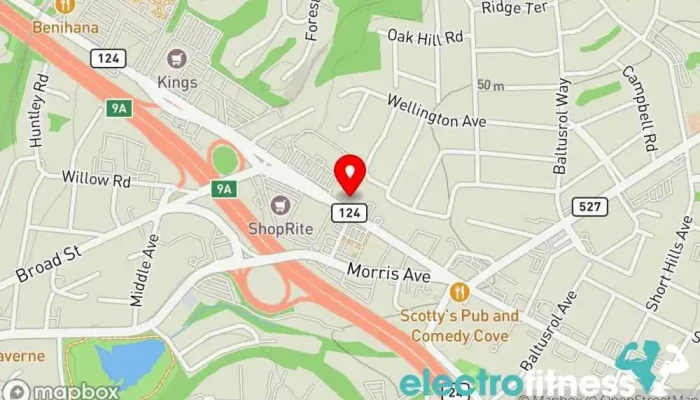 map of Alpha Fit Club Gym in Short Hills