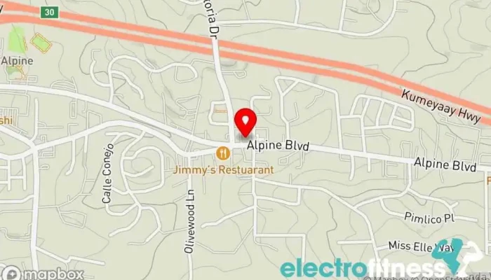 map of Alpine Jazzercise Physical fitness program in Alpine