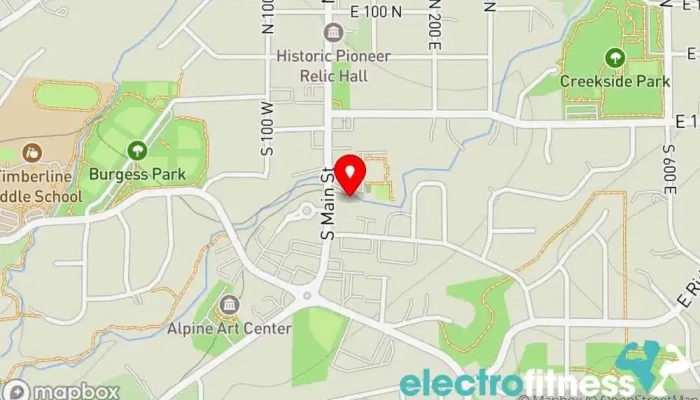 map of Alpine Physical Therapy Physical therapy clinic, Fitness center, Gym, Nutritionist, Personal trainer, Physical fitness program, Physical therapist, Sports medicine clinic, Sports medicine physician in Alpine