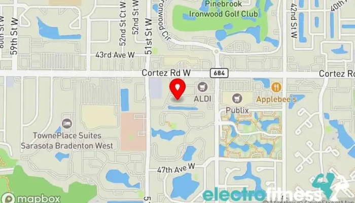 map of Amped Fitness (Bradenton) Gym in Bradenton