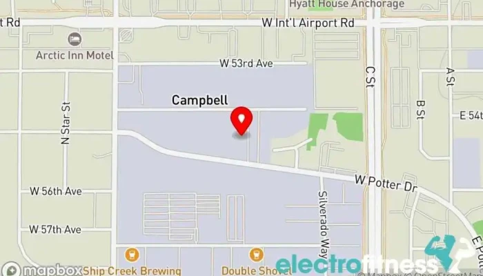 map of Anchorage Gymnastics Association Gymnastics center, Non-profit organization in Anchorage