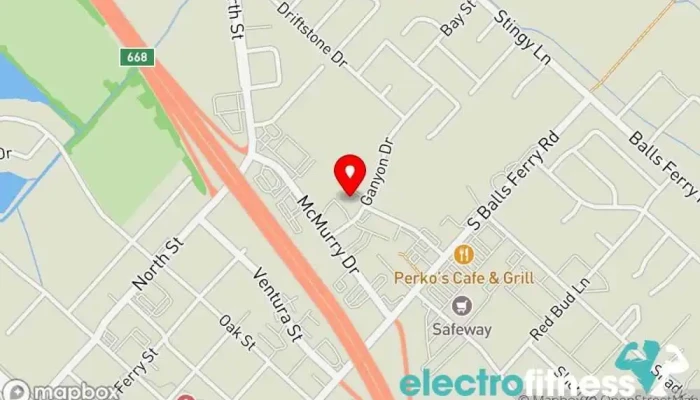 map of Anderson Family Fitness Fitness center in Anderson