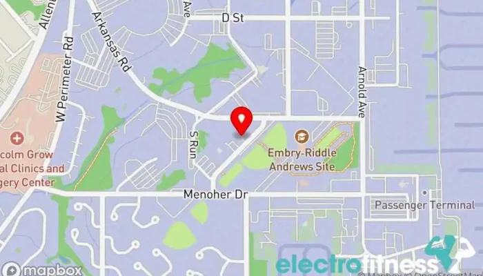 map of Andrews AFB West Fitness Center Gym in Joint Base Andrews