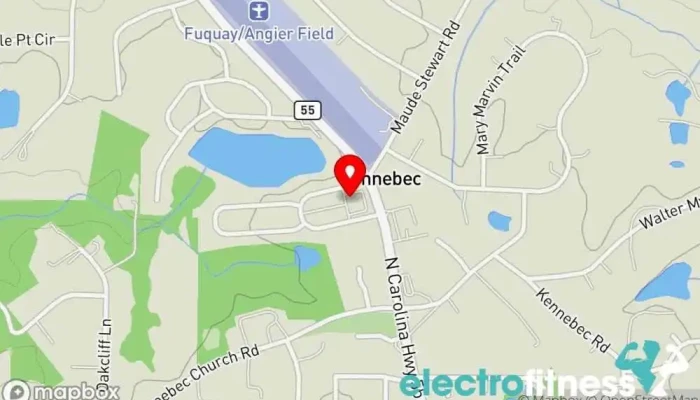 map of Angier Nutrition Fitness center in Angier