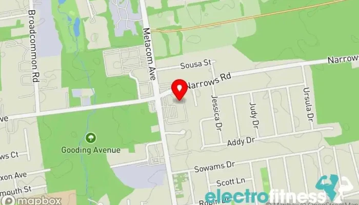 map of Anytime Fitness, Bristol RI Gym, Fitness center, Personal trainer, Physical fitness program, Weightlifting area, Women's personal trainer in Bristol