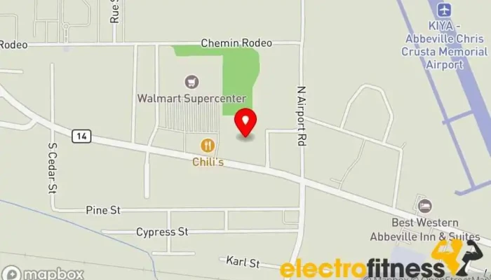 map of Anytime Fitness Gym, Fitness center, Personal trainer, Physical fitness program, Weightlifting area, Women's personal trainer in Abbeville