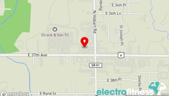 map of Anytime Fitness Gym, Fitness center, Personal trainer, Physical fitness program, Weightlifting area, Women's personal trainer in Hobart