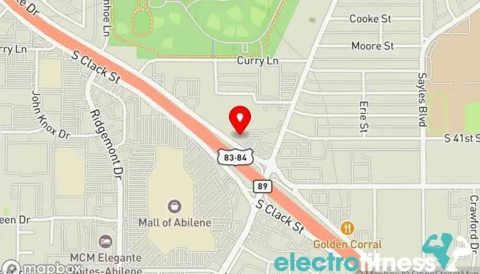 map of Anytime fitness Gym in Abilene