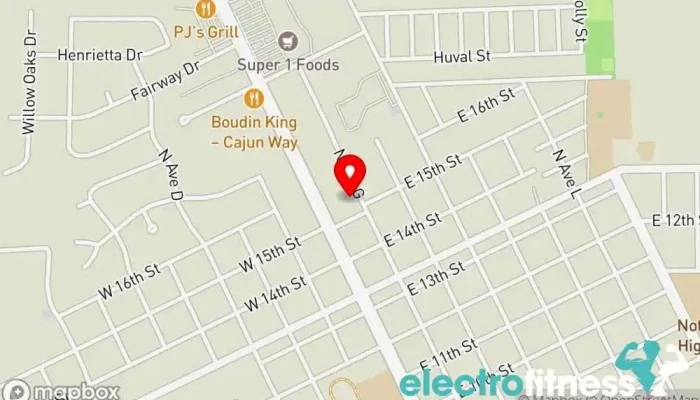 map of Anytime Fitness Gym, Fitness center, Personal trainer, Physical fitness program, Weightlifting area, Women's personal trainer in Crowley