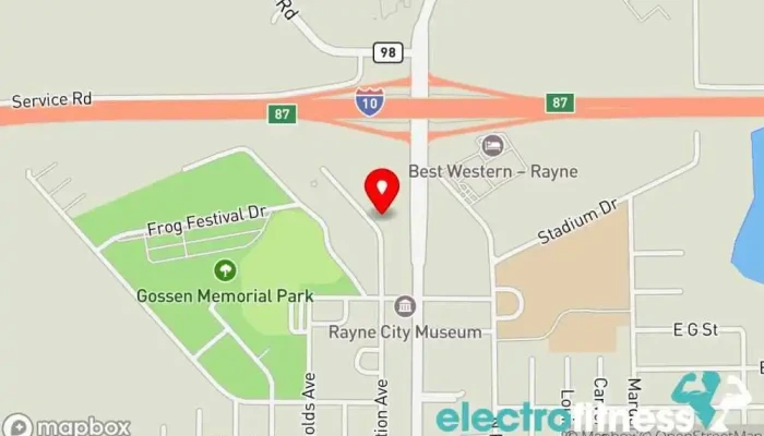 map of Anytime Fitness Gym, Fitness center, Personal trainer, Physical fitness program, Weightlifting area, Women's personal trainer in Rayne