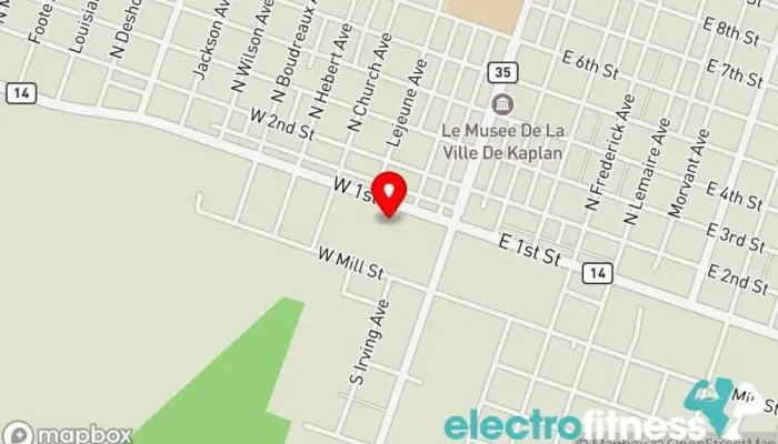 map of Anytime Fitness Gym, Fitness center, Personal trainer, Physical fitness program, Weightlifting area, Women's personal trainer in Kaplan