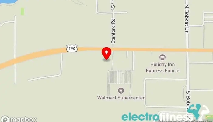 map of Anytime Fitness Gym, Fitness center, Personal trainer, Physical fitness program, Weightlifting area, Women's personal trainer in Eunice