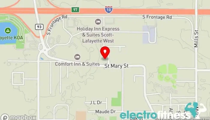 map of Anytime Fitness Gym, Fitness center, Personal trainer, Physical fitness program, Weightlifting area, Women's personal trainer in Scott