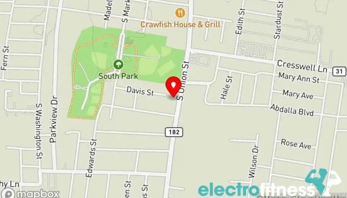 map of Anytime Fitness Gym, Fitness center, Personal trainer, Physical fitness program, Weightlifting area, Women's personal trainer in Opelousas