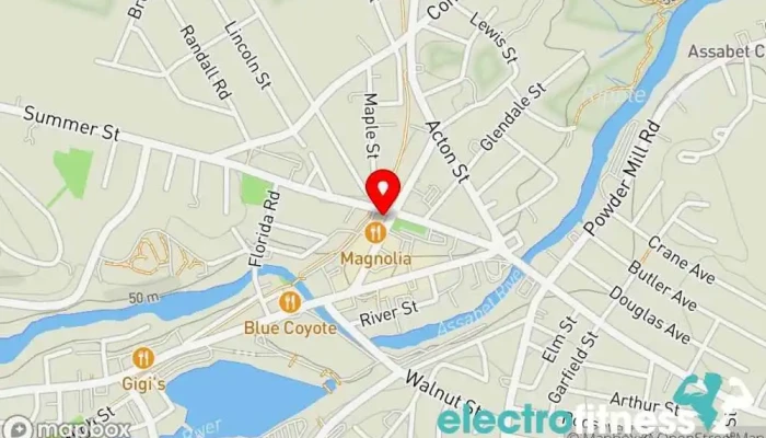 map of Anytime Fitness Gym, Fitness center, Personal trainer, Physical fitness program, Weightlifting area, Women's personal trainer in Maynard