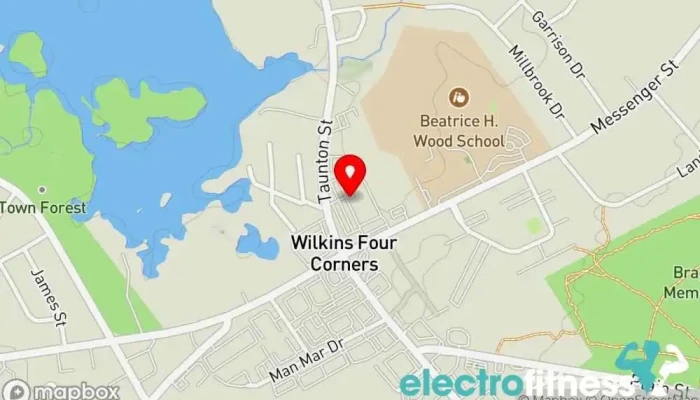 map of Anytime Fitness Gym, Fitness center, Personal trainer, Physical fitness program, Weightlifting area, Women's personal trainer in Plainville