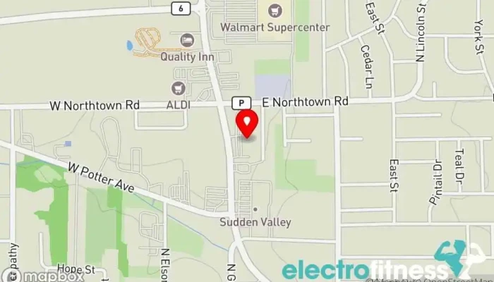 map of Anytime Fitness Gym, Fitness center, Personal trainer, Physical fitness program, Weightlifting area, Women's personal trainer in Kirksville